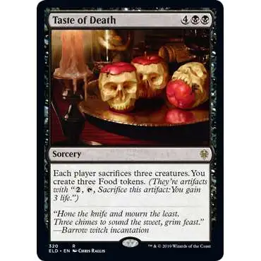 MtG Trading Card Game Throne of Eldraine Rare Taste of Death #320