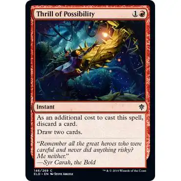 MtG Trading Card Game Throne of Eldraine Common Foil Thrill of Possibility #146