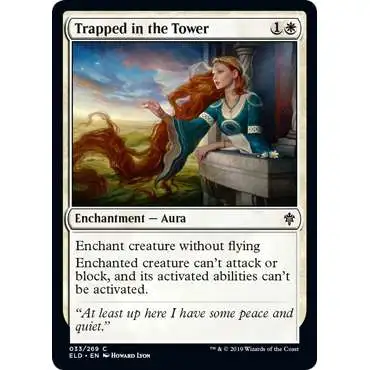 MtG Trading Card Game Throne of Eldraine Common Trapped in the Tower #33