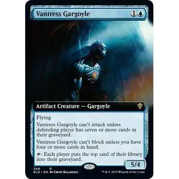 MtG Trading Card Game Throne of Eldraine Rare Vantress Gargoyle #349 [Extended Art]