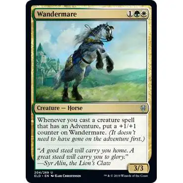 MtG Trading Card Game Throne of Eldraine Uncommon Foil Wandermare #204