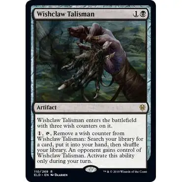 MtG Trading Card Game Throne of Eldraine Rare Wishclaw Talisman #110