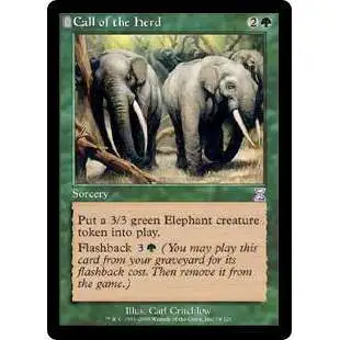 MtG Trading Card Game Time Spiral Timeshifted Timeshifted Call of the Herd #74