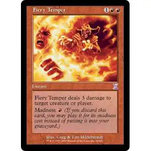 MtG Trading Card Game Time Spiral Timeshifted Timeshifted Fiery Temper #62
