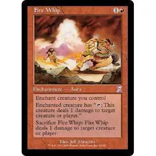 MtG Trading Card Game Time Spiral Timeshifted Timeshifted Fire Whip #63