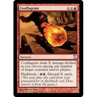 MtG Trading Card Game Time Spiral Uncommon Foil Conflagrate #151