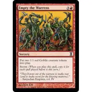 MtG Trading Card Game Time Spiral Common Empty the Warrens #152