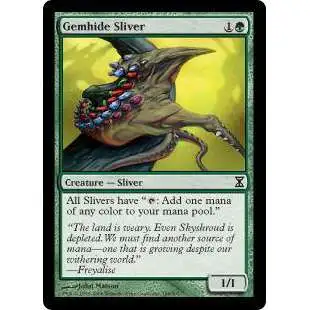 MtG Trading Card Game Time Spiral Common Gemhide Sliver #196