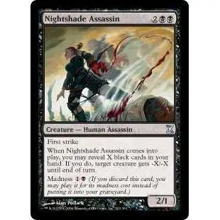 MtG Trading Card Game Time Spiral Uncommon Nightshade Assassin #121