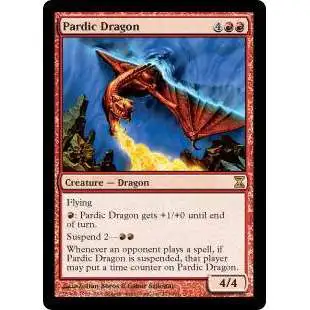 MtG Trading Card Game Time Spiral Rare FOIL Pardic Dragon #173