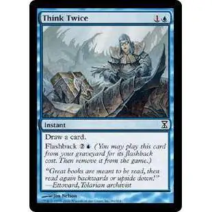 MtG Trading Card Game Time Spiral Common Think Twice #86