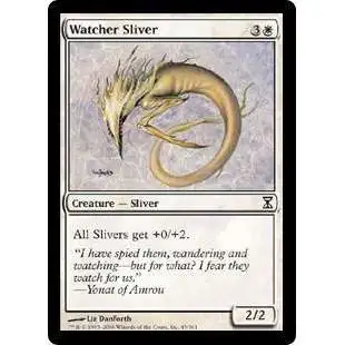 MtG Trading Card Game Time Spiral Common Watcher Sliver #45