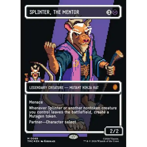 mtg splinter cards Commander EDH Deck Splinter, Radical Rat 100 Magic Custom De Moonveil Games Mint / near mint condition trading card Magic The Gathering Teenage Mutant
