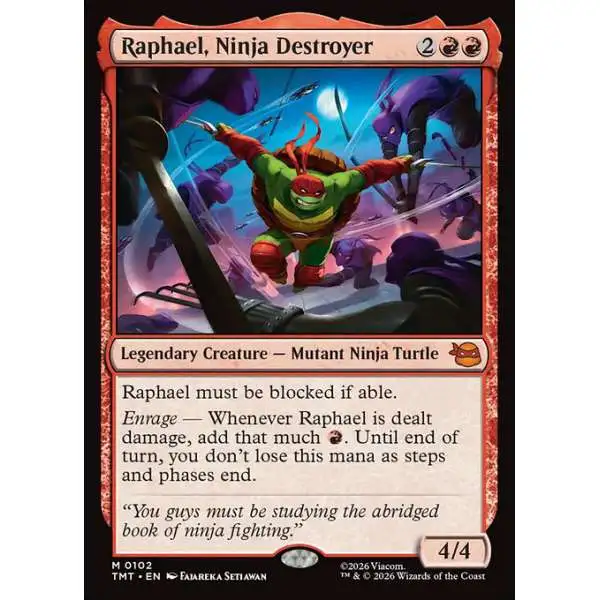 mtg raphael ninja turtle card Raphael, the Nightwatcher (Showcase) [Teenage Mutant Turtles] Foil Magic cards 10 double Raphael, the Nightwatcher |TMNT Ninja