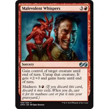 MtG Ultimate Masters Uncommon Malevolent Whispers #139
