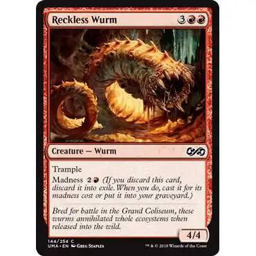 MtG Ultimate Masters Common Foil Reckless Wurm #144