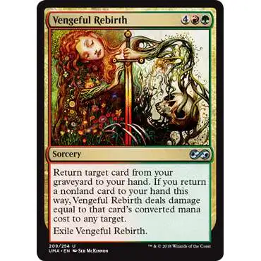 MtG Ultimate Masters Uncommon Foil Vengeful Rebirth #209