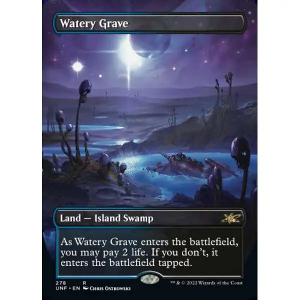 MtG Unfinity Rare Watery Grave #278 [Alternate Art Borderless]