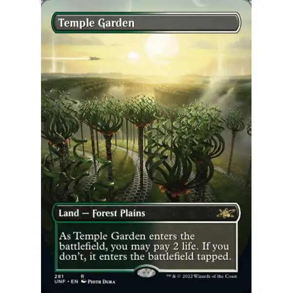MtG Unfinity Rare Temple Garden #281 [Alternate Art Borderless]