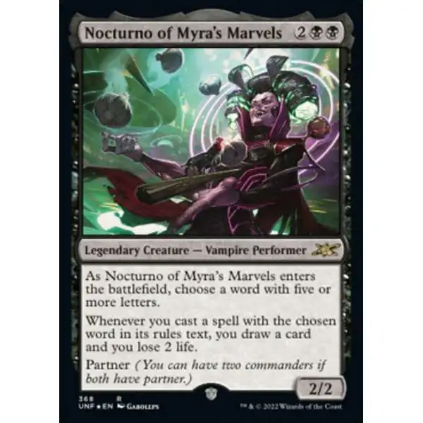 MtG Unfinity Rare Nocturno of Myra's Marvels #368 [Galaxy Foil]