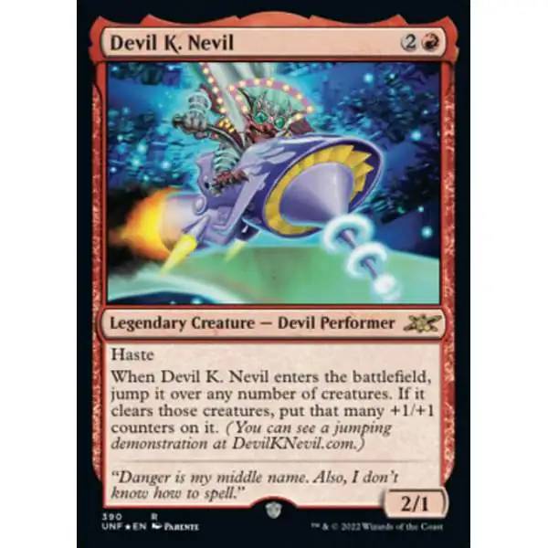 MtG Unfinity Rare Devil K. Nevil #390 [Galaxy Foil]