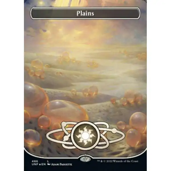 MtG Unfinity Common Plains #486 [Galaxy Foil]