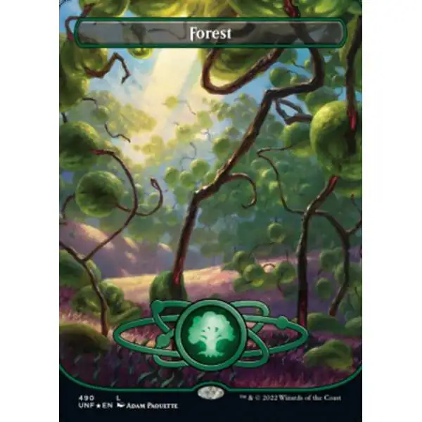 MtG Unfinity Common Forest #490 [Galaxy Foil]