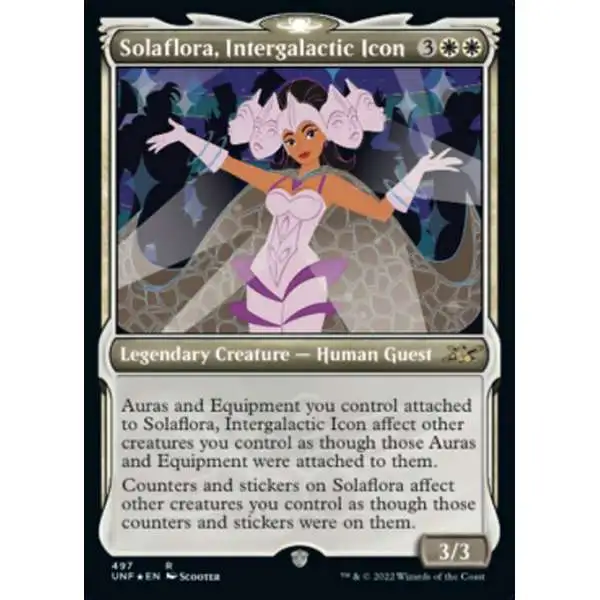 MtG Unfinity Rare Solaflora, Intergalactic Icon #497 [Galaxy Foils]