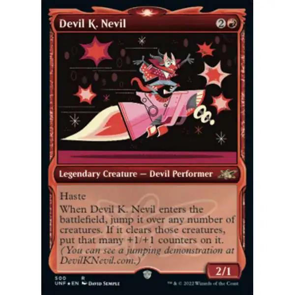 MtG Unfinity Rare Devil K. Nevil #500 [Galaxy Foils]