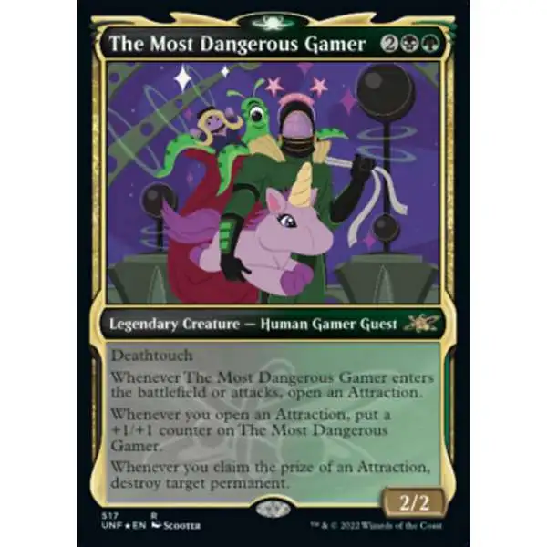 MtG Unfinity Rare The Most Dangerous Gamer #517 [Galaxy Foils]