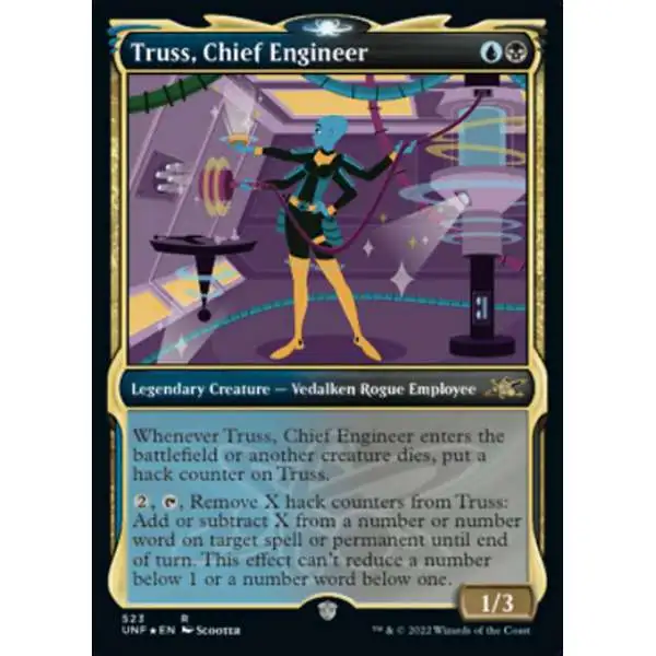 MtG Unfinity Rare Truss, Chief Engineer #523 [Galaxy Foils]