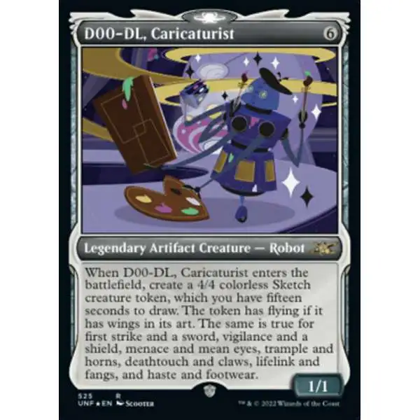 MtG Unfinity Rare D00-DL, Caricaturist #525 [Galaxy Foils]