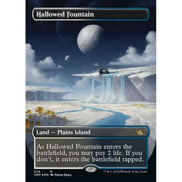 MtG Unfinity Rare Hallowed Fountain #528 [Galaxy FOIL]