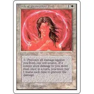 MtG Unlimited Common Circle of Protection: Red [Lightly Played]