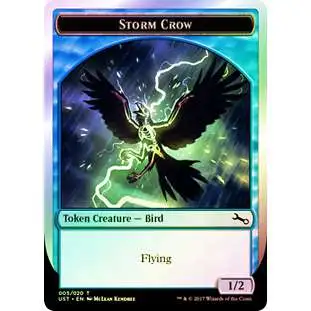 mtg crow cards MTG 1X Storm Token (005/020) - FOIL NM Unstable Zombie Bird mtg crow cards Crow Storm