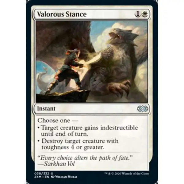 MtG Double Masters Uncommon Foil Valorous Stance #38