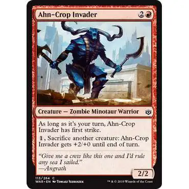 MtG Trading Card Game War of the Spark Common Ahn-Crop Invader #113