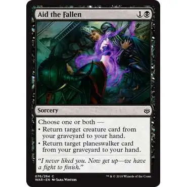 MtG Trading Card Game War of the Spark Common Aid the Fallen #76