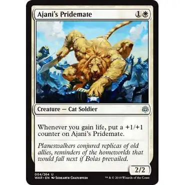 MtG Trading Card Game War of the Spark Uncommon Ajani's Pridemate #4