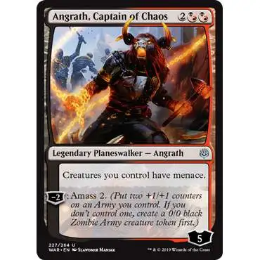 MtG Trading Card Game War of the Spark Uncommon Angrath, Captain of Chaos #227