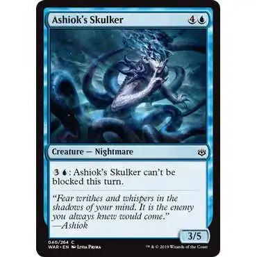 MtG Trading Card Game War of the Spark Common Ashiok's Skulker #40