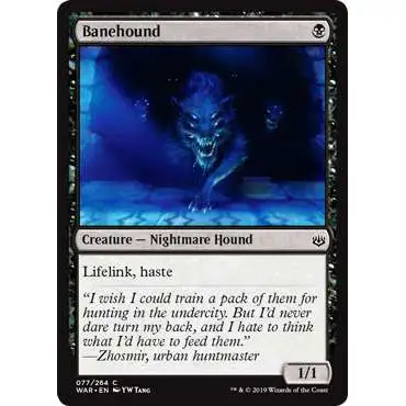 MtG Trading Card Game War of the Spark Common Banehound #77