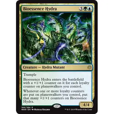 MtG Trading Card Game War of the Spark Rare Bioessence Hydra #186