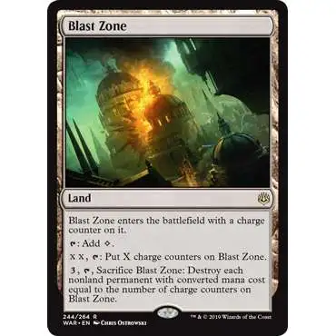 MtG Trading Card Game War of the Spark Rare Foil Blast Zone #244