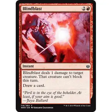 MtG Trading Card Game War of the Spark Common Blindblast #114