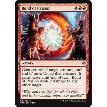 MtG Trading Card Game War of the Spark Uncommon Bond of Passion #116