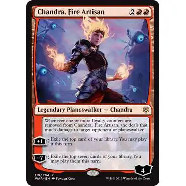 MtG Trading Card Game War of the Spark Rare Chandra, Fire Artisan #119