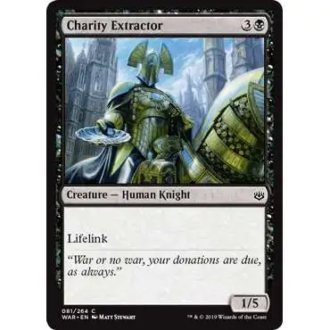 MtG Trading Card Game War of the Spark Common Charity Extractor #81