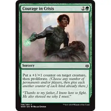 MtG Trading Card Game War of the Spark Common Foil Courage in Crisis #158