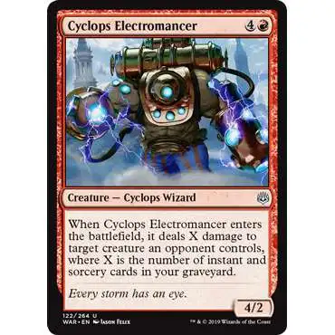 MtG Trading Card Game War of the Spark Uncommon Cyclops Electromancer #122